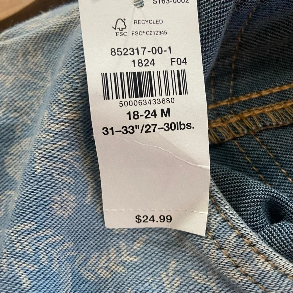 NWT Old Navy Prairie Floral Overall Denim Dress